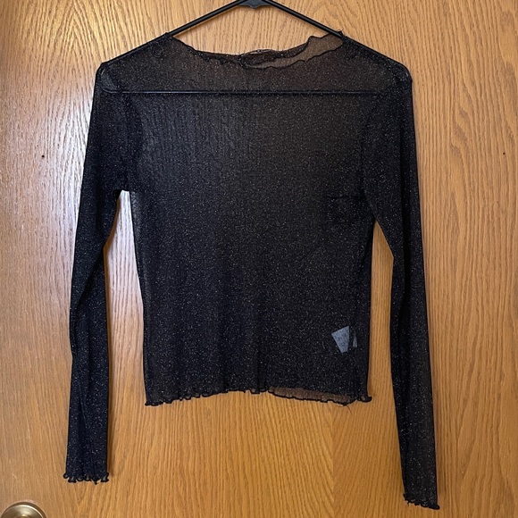 Brandy Melville Tops - Brandy Melville Sparkly Mesh Top